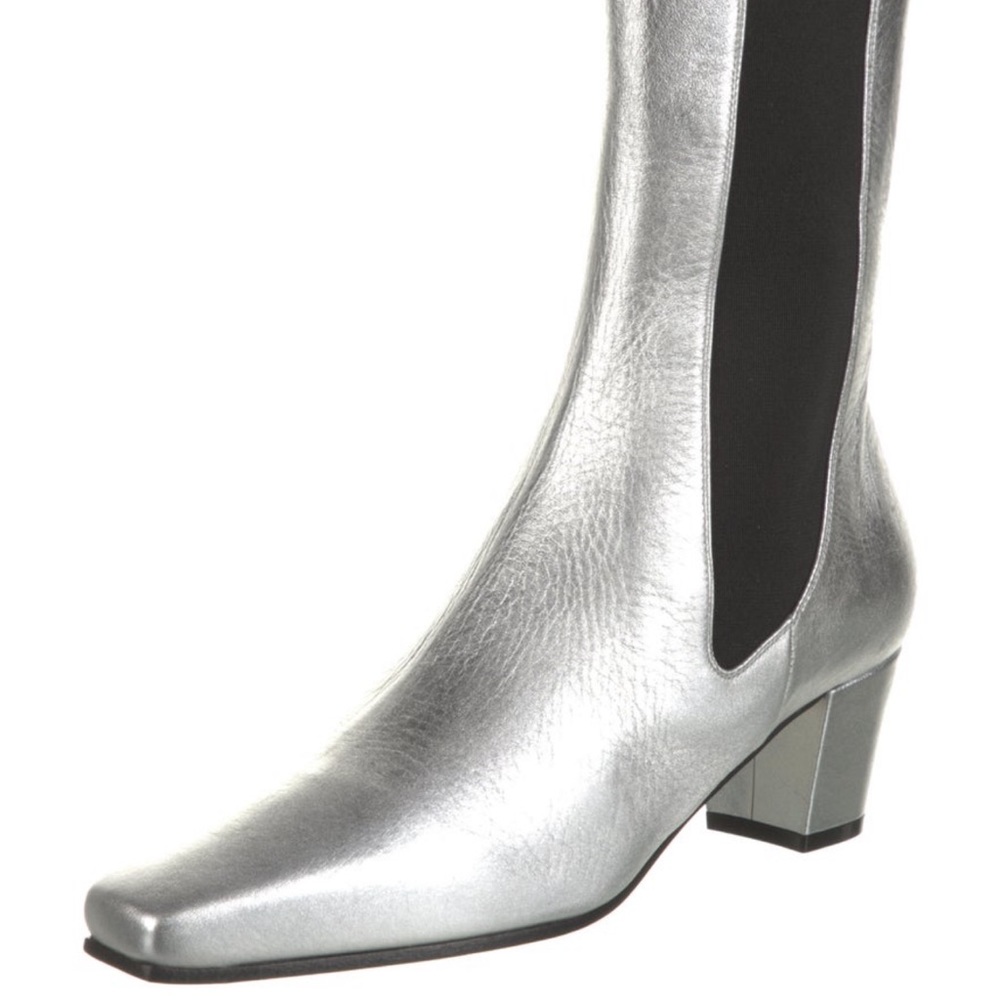 New in box - Paris Texas Silver Leather Chelsea Boots